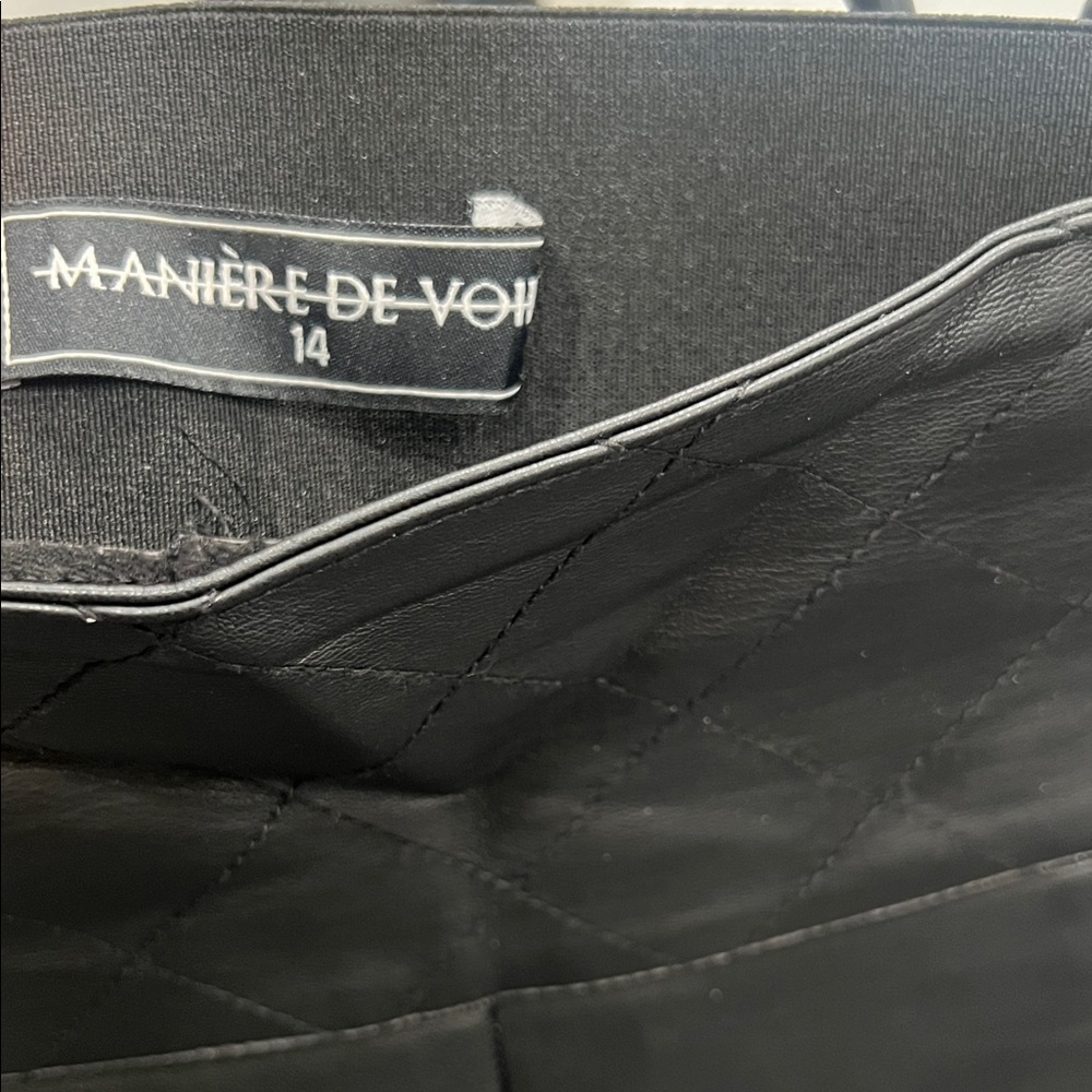 Black Quilted Pants with Zipper Details - Picture 7 of 7